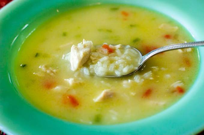 Rīsu aitu soup