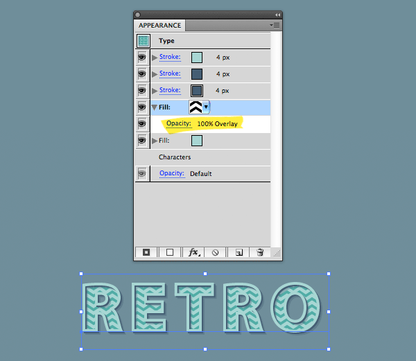 Kā izveidot 3D retro efektu, izmantojot programmu Appearance panelī programmā Adobe Illustrator